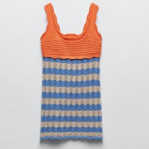 Zara Striped Knit Mini Dress
